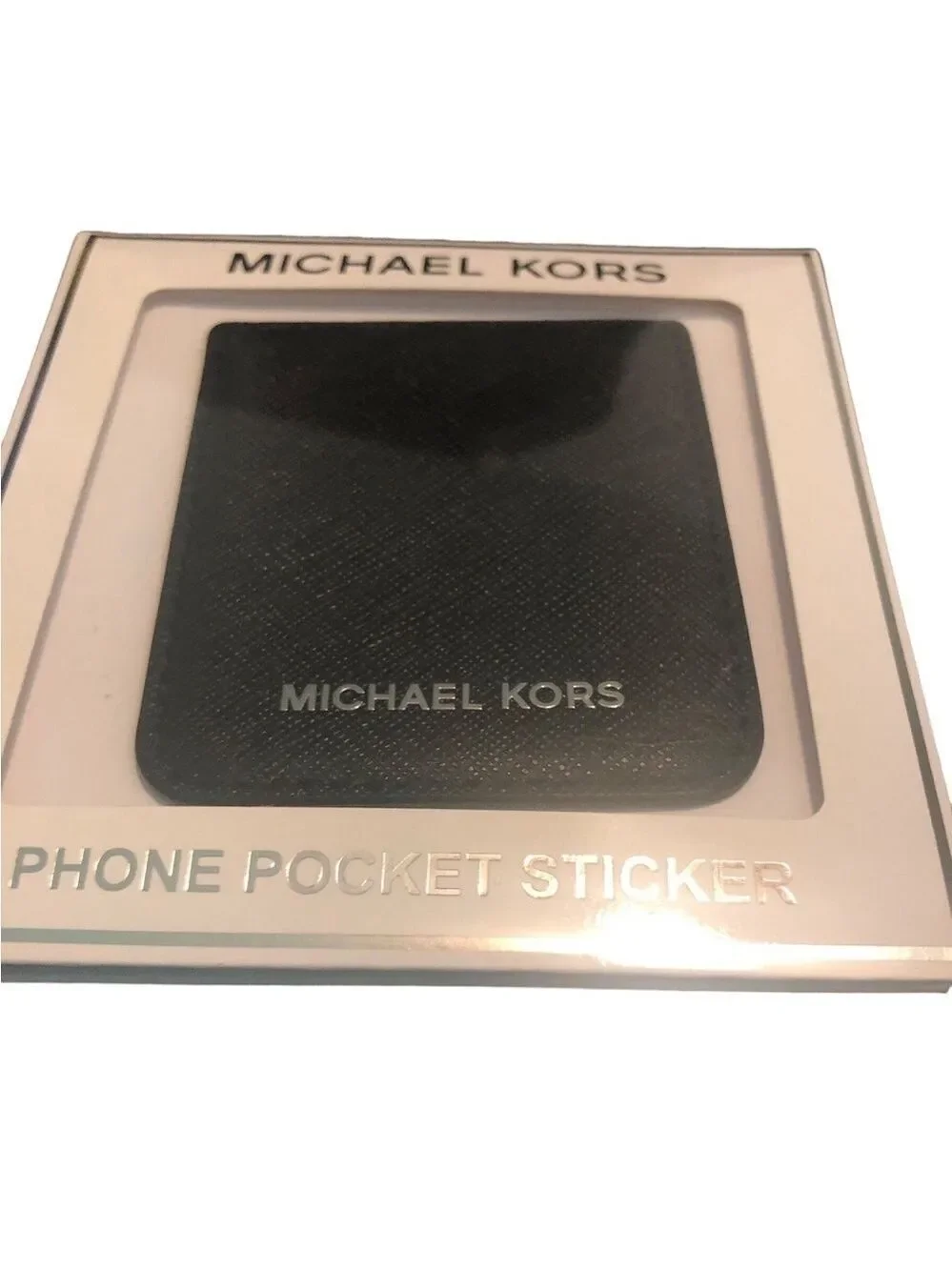 Michael Kors Phone Pocket Sticker, Adhesive backing, Card Holder - Black